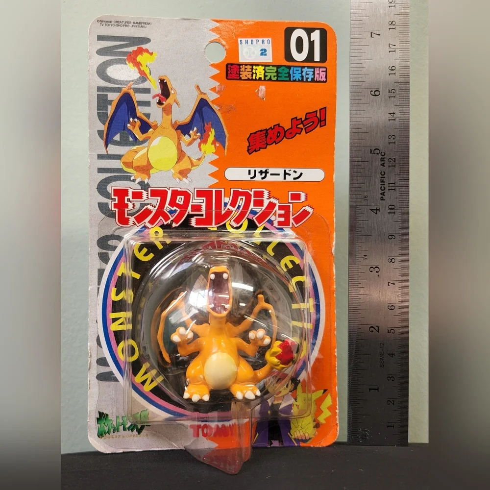 Vintage 1998 TOMY Pokemon Charizard figure in original factory-sealed packaging - Picture 8 of 9
